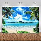 Art Studio Tropical Hawaii Beach Photography Backdrops Ocean Photo Booth Wedding Party Decoration Background Studio Props Vinyl 5x3ft Banner