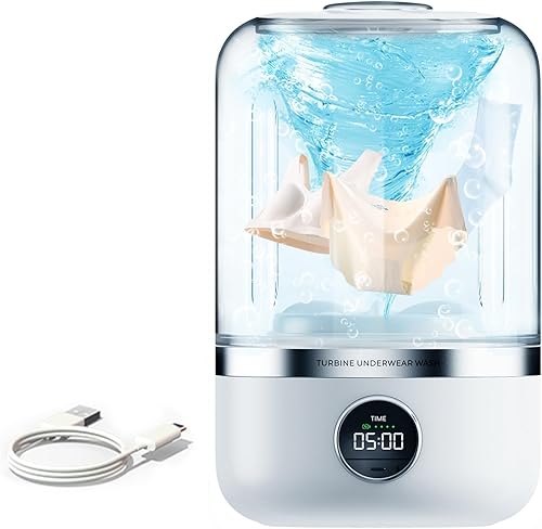 Mini lavadora portátil pequeña lavadora de viaje 1.2L conveniente para ropa interior, bragas, calcetines