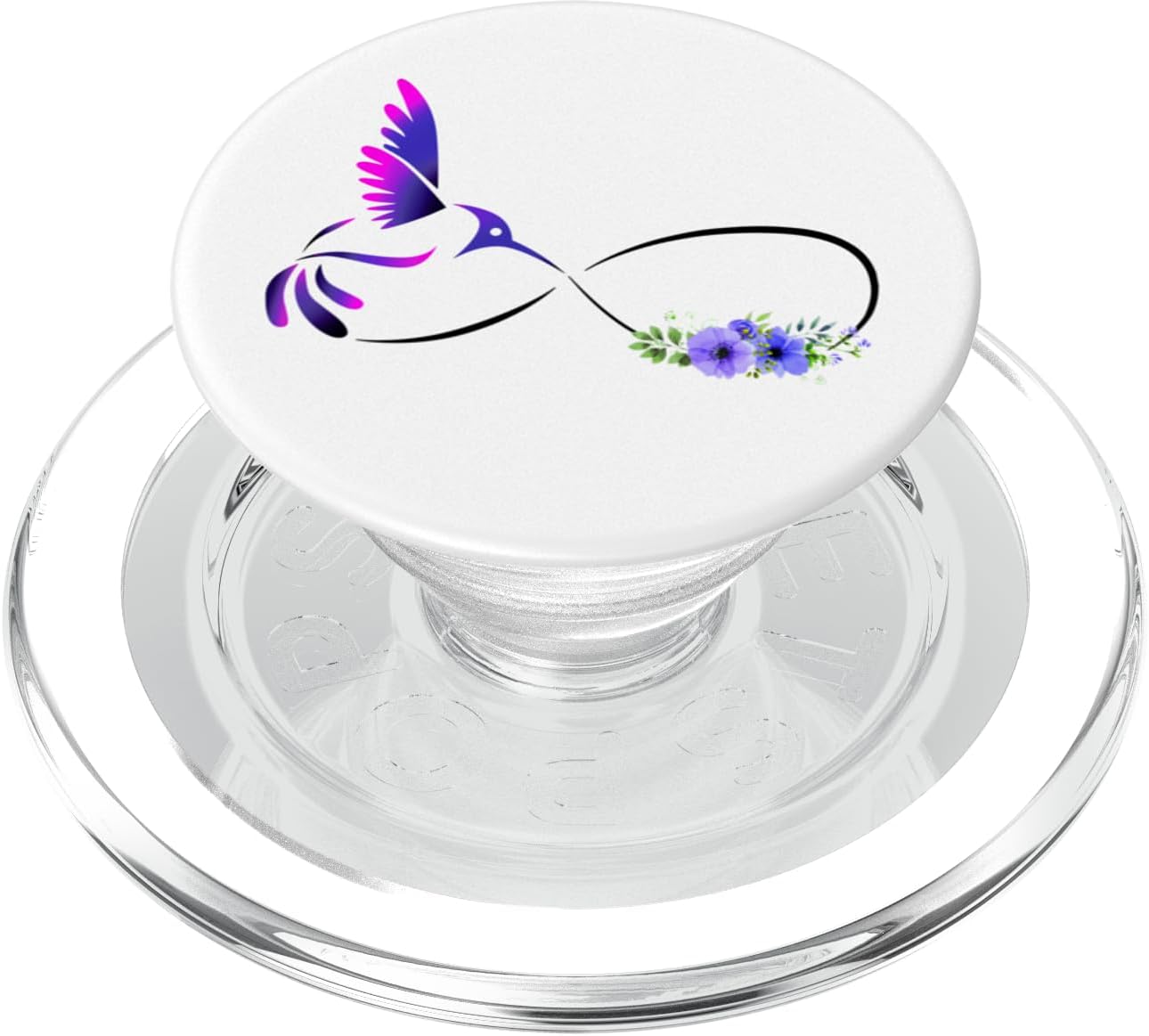 Hummingbird Phone Grip Holder Infinity Purple Humming Bird PopSockets PopGrip for MagSafe