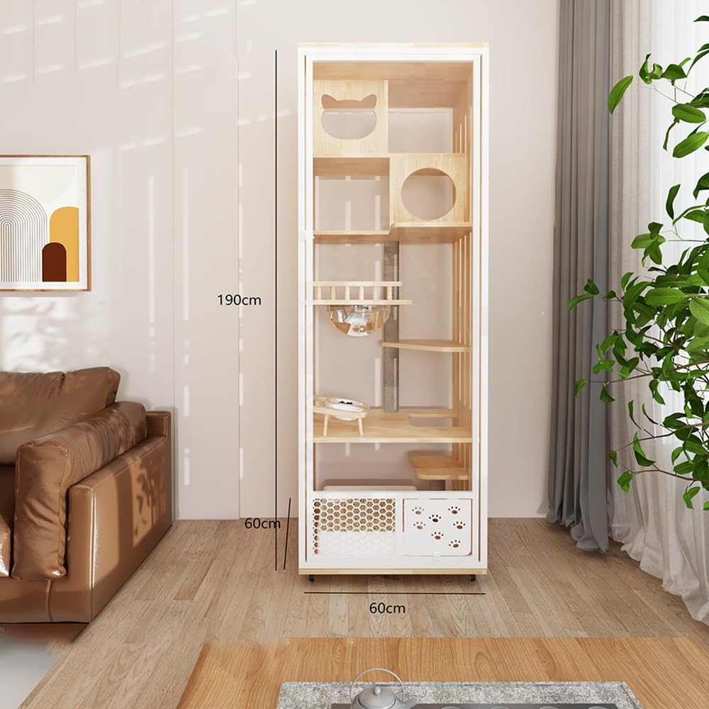 villa per gatti Villa for gatti con vista completa Cuccia for di lusso for interni Gabbia for grandi dimensioni Per interni