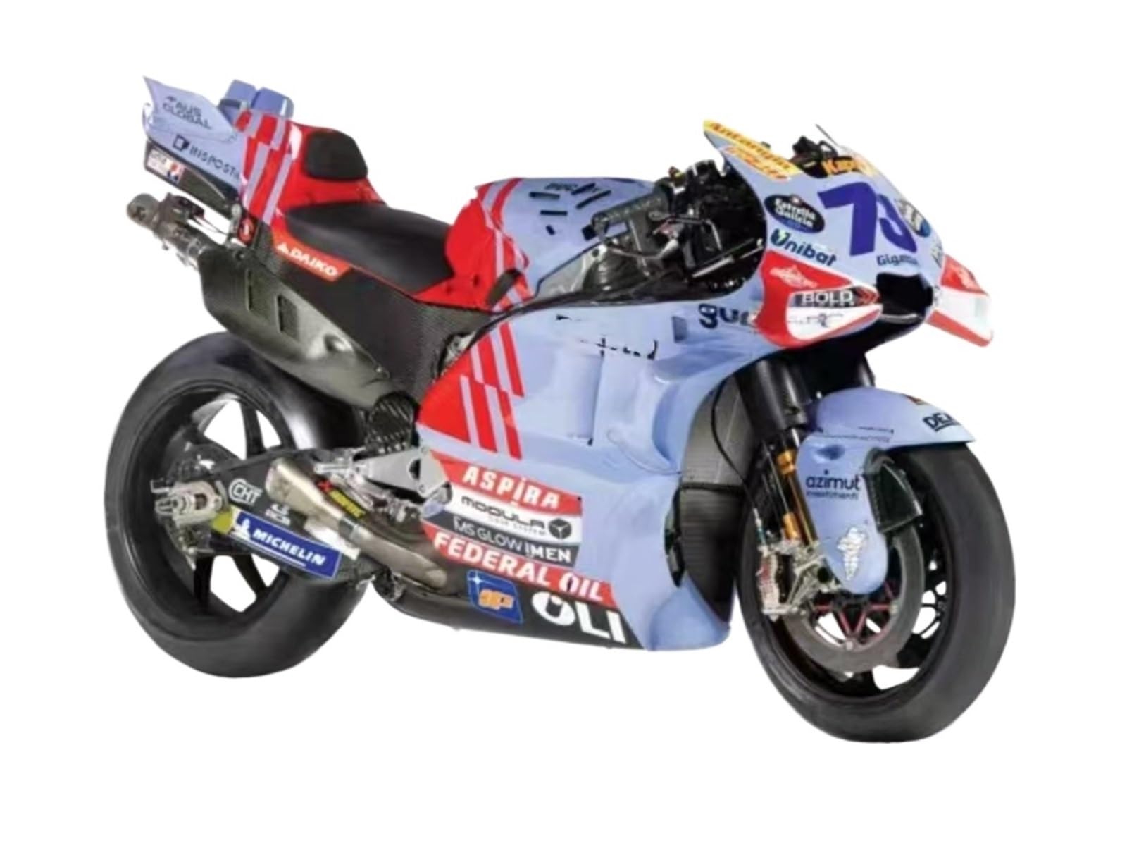 Pour Ducati 2024 Gresini Racing Team Mark Marquez, N° 73, N° 93, Modèle De Course De Moto, Collection D'ornements De Voiture Simulés, Cadeau Souvenir(No. 73)