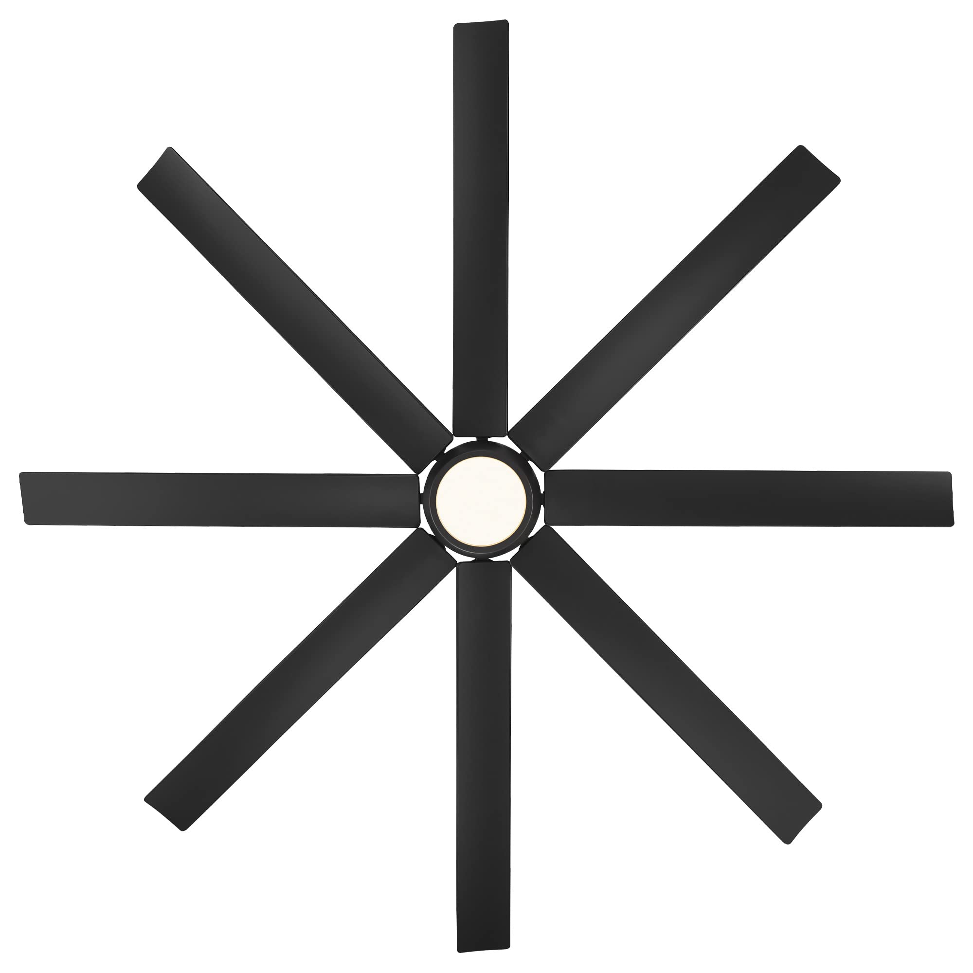 WAC Lighting F-064L-MB Mocha XL 66 Outdoor Ceiling Fan with LED Lights Remote Matte Black — view 7