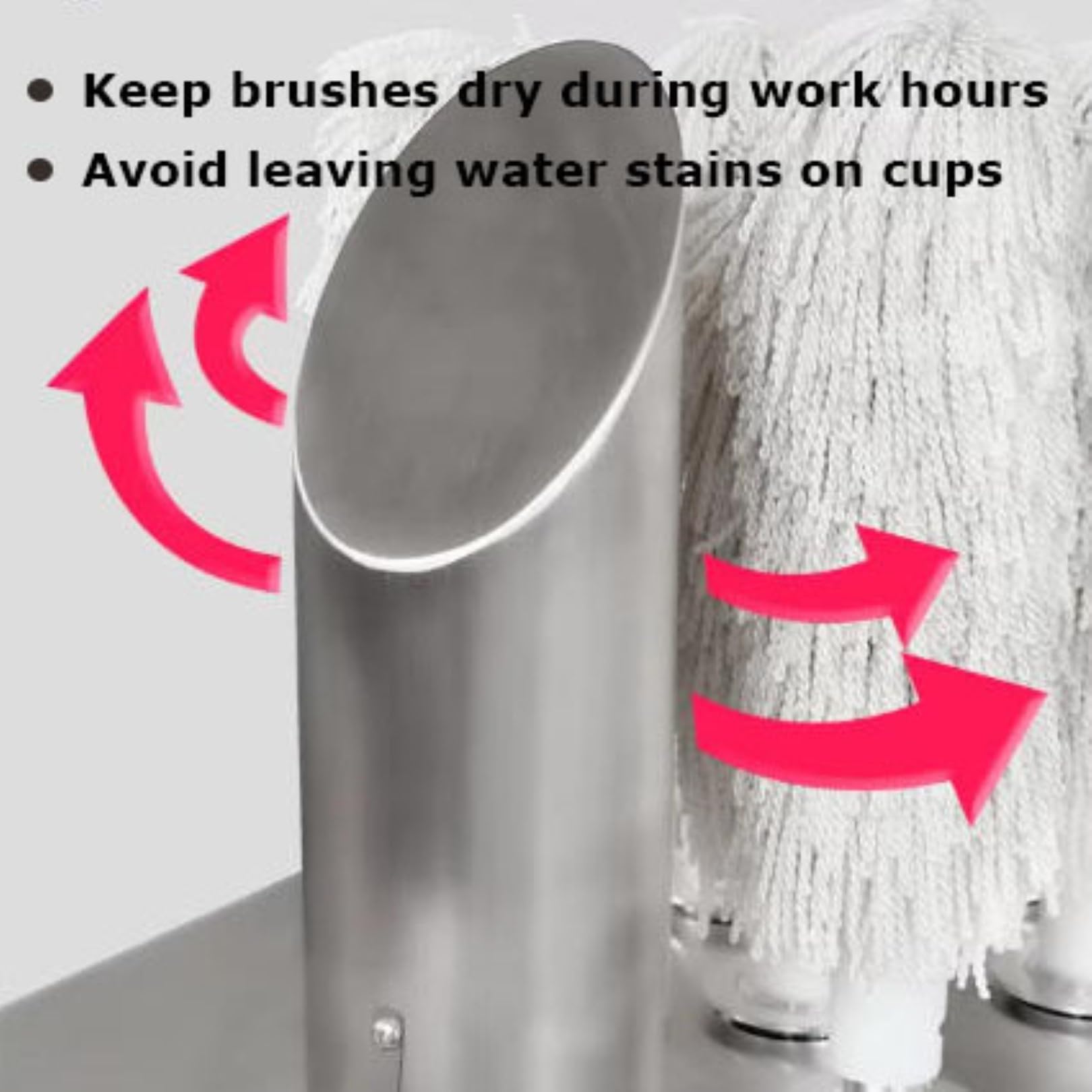 Polisseuse électrique pour verres à vin, séchoir à verre en acier inoxydable avec brosses, polisseuse efficace pour bars et restaurants, 8 capacités de lavage