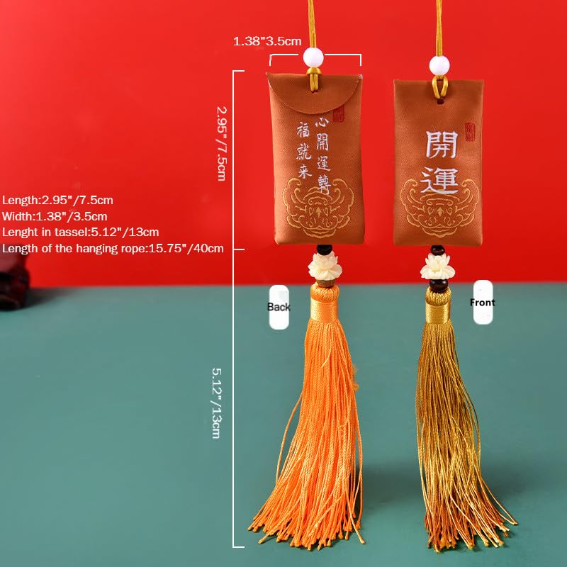 Miniatura 5 de Sal espiritual con bolsita, bolsa de sal espiritual para dinero, collar budista espiritual con bolsa de sal, talismán chino clásico, bendición