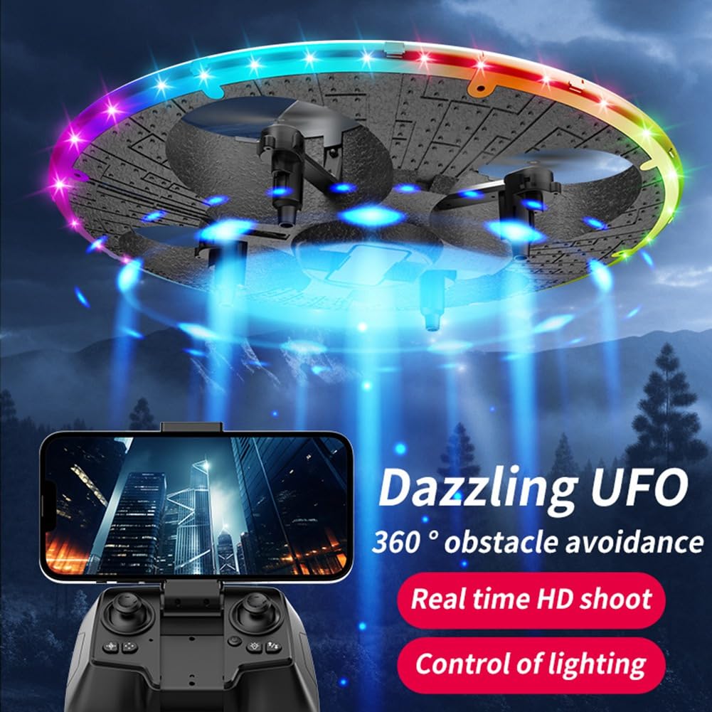 Mini UFO FPV Drones Cámara HD Control Remoto Evitación de Obstáculos Dron Quadcopter RC Avión Avión Juguetes para Niños,B