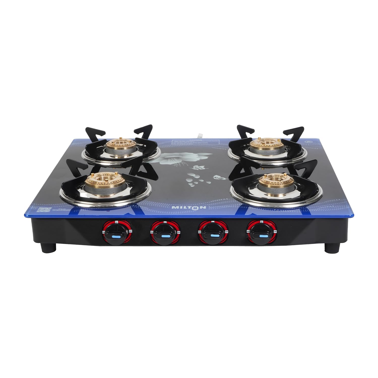 MILTON Premium 4 Burner Blue Manual Ignition Glass Top Gas Stove, (ISI Certified)-image-34