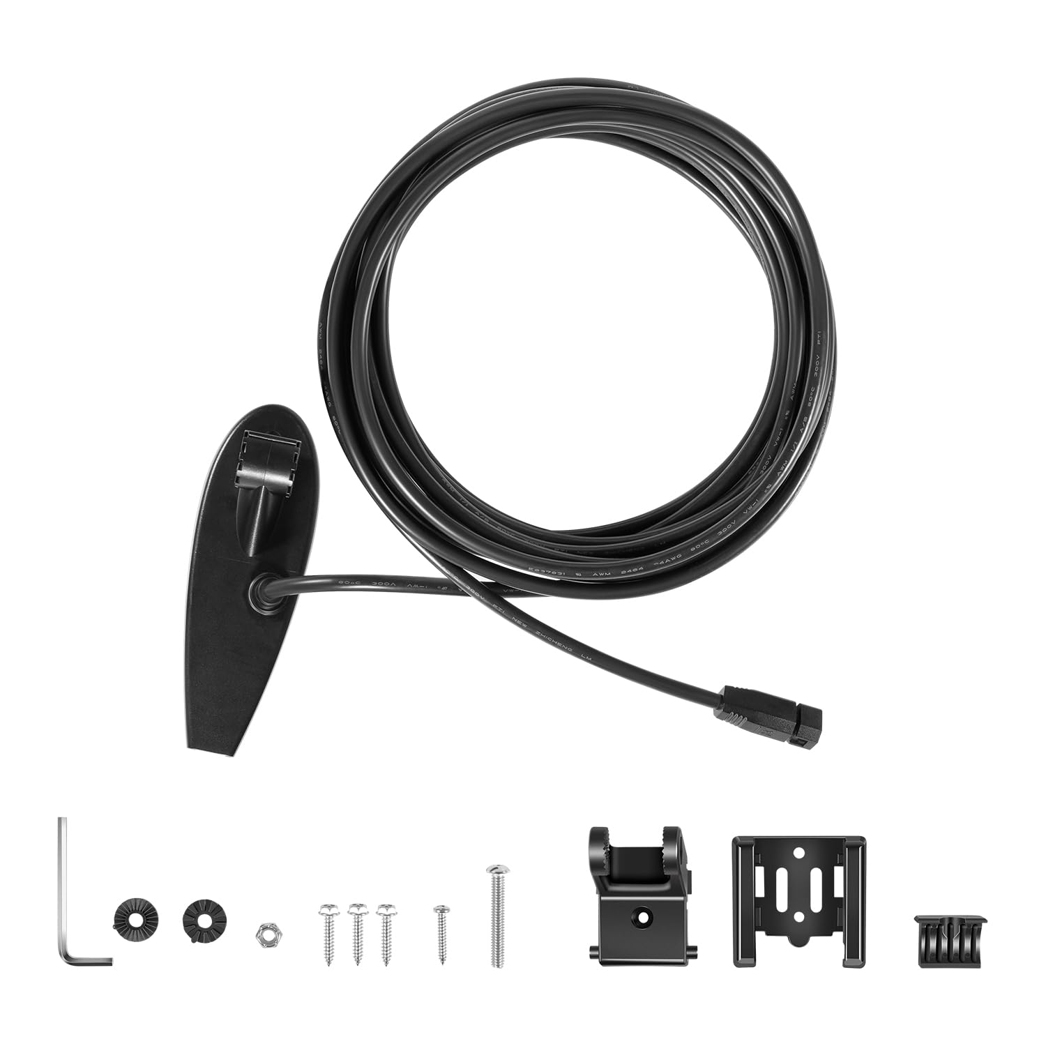 710295-1 XNT 9 HW MDI 75 T per Helix 7/8 (MEGA Down Imaging) Chirp a doppio spettro con trasduttore di montaggio dello specchio di poppa di temperatura, nero