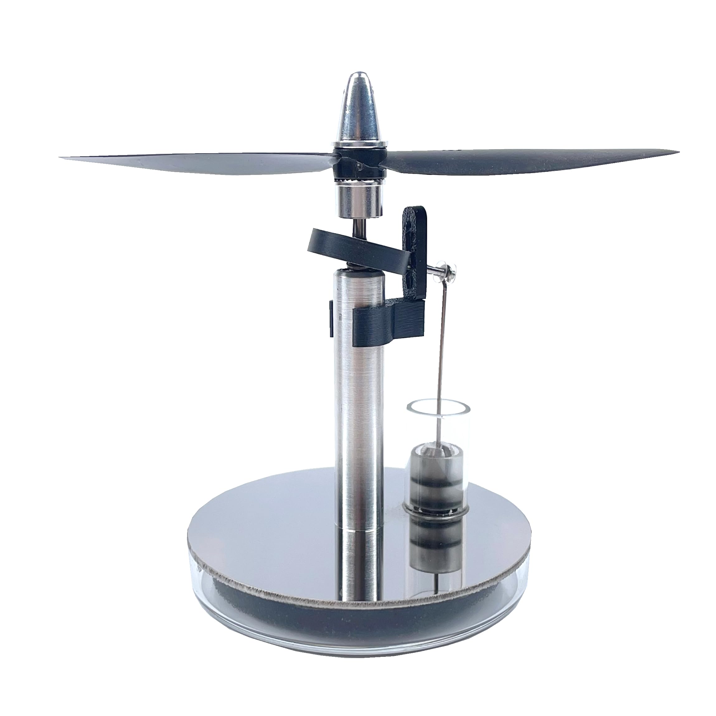 Photo 1 of Sunnytech Mini Low Temperature Stirling Engine Motor Mechanical Skills Educational Model Black LT004
