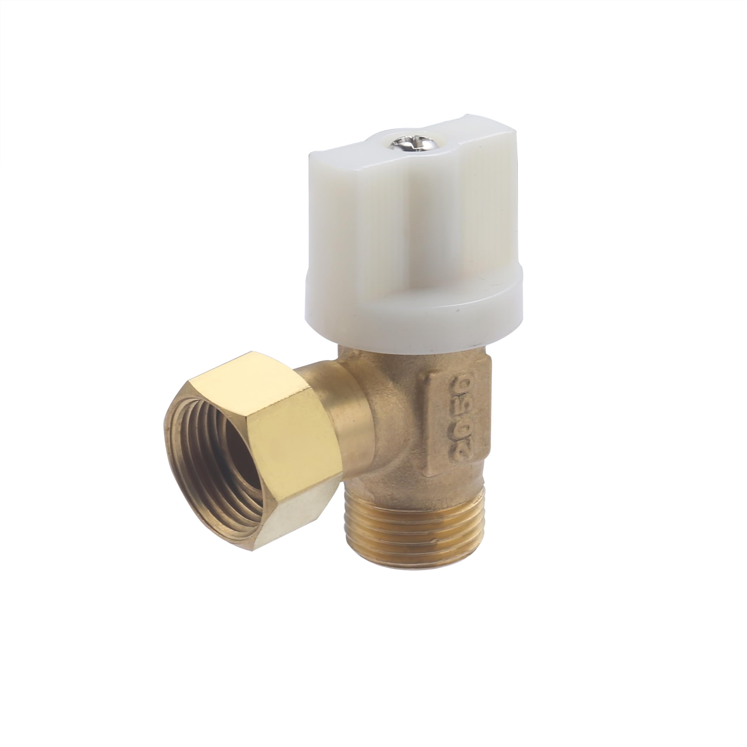Robinet WC Quart de Tour Equerre Laiton Brut Mâle Femelle Ecrou Tournant 12x17 (3/​8) NOYON & THIEBAULT