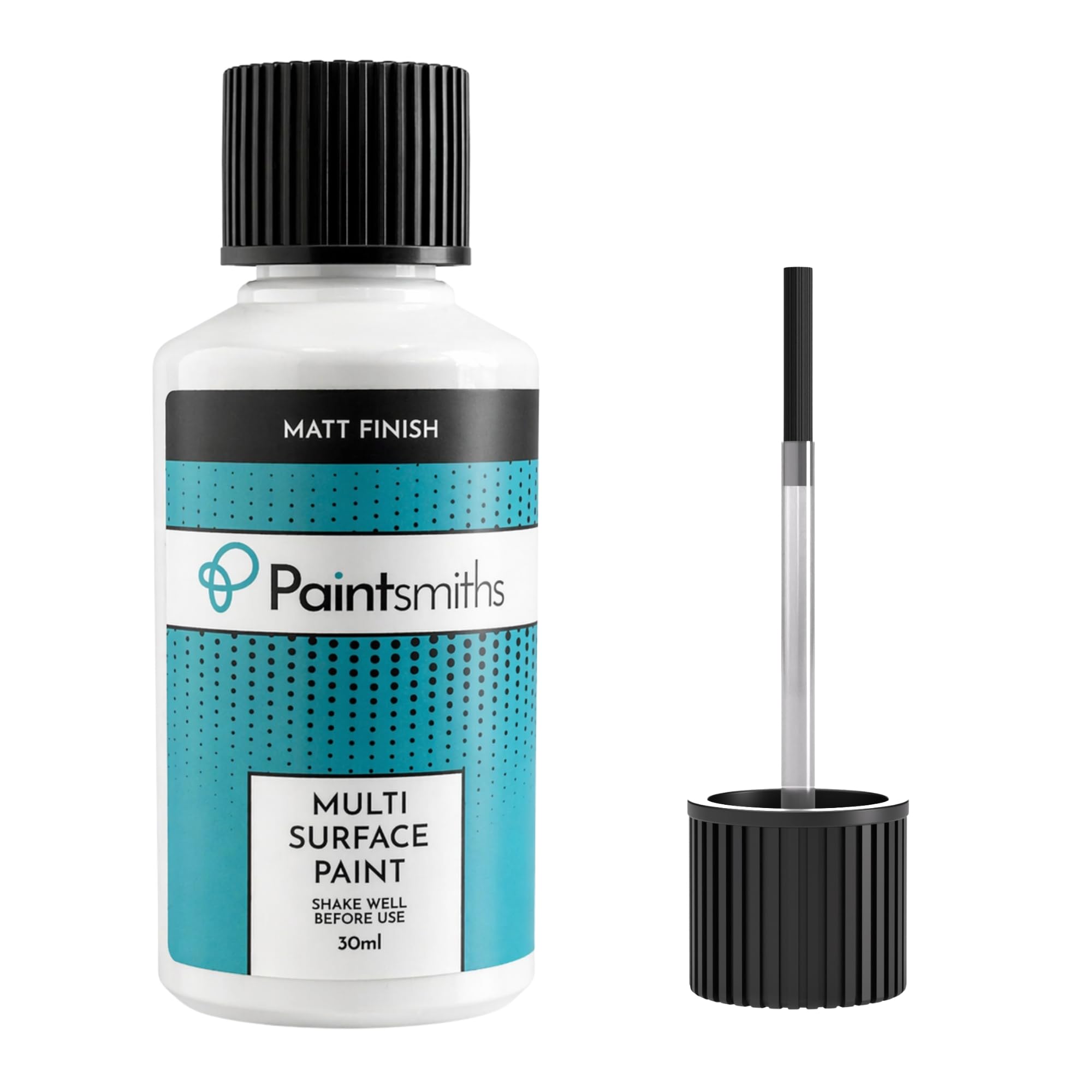 Multi Surface Paint – Matt Finish - Home Touch Up Paint for Metal, Radiators, Wood, Appliances & uPVC - Brush for Easy Application - Quick Drying - High Opacity for Scuffs & Scratches (White)