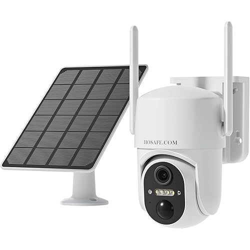 Cameras for Home Security Outdoor, WiFi Outdoor Camera Wireless, Solar Security Cameras Wireless Outdoor, 360 PTZ, PIR Sensor, 2K HD Color Night Vision, 2-Way Talk, IP66 Waterproof