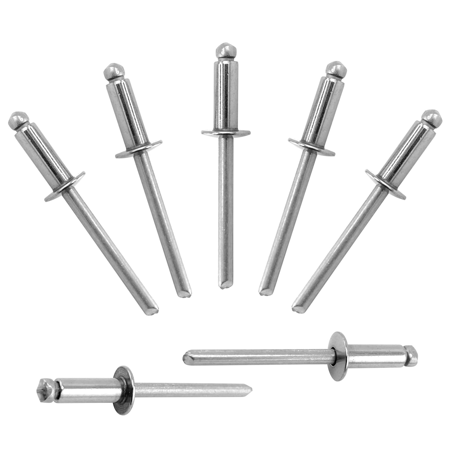 ALLCLEAN 100 Pcs 3/16"x1/2" Stainless Steel Blind Pro Rivets,4.8 x 12mm Pop Rivets,Stainless Steel Grip and Stainless Steel Mandrel