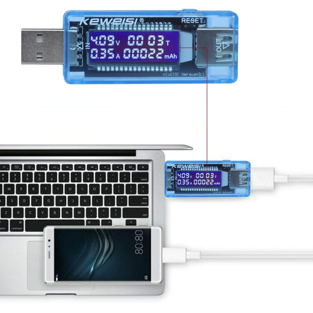 Retoo Wielofunkcyjny tester USB z wyświetlaczem LCD, 4 V – 20 V, cyfrowy miernik napięcia USB, woltomierz, amperomierz, detektor pojemności, ładowarka sieciowa, prąd A, napięcie V, pojemność mAh