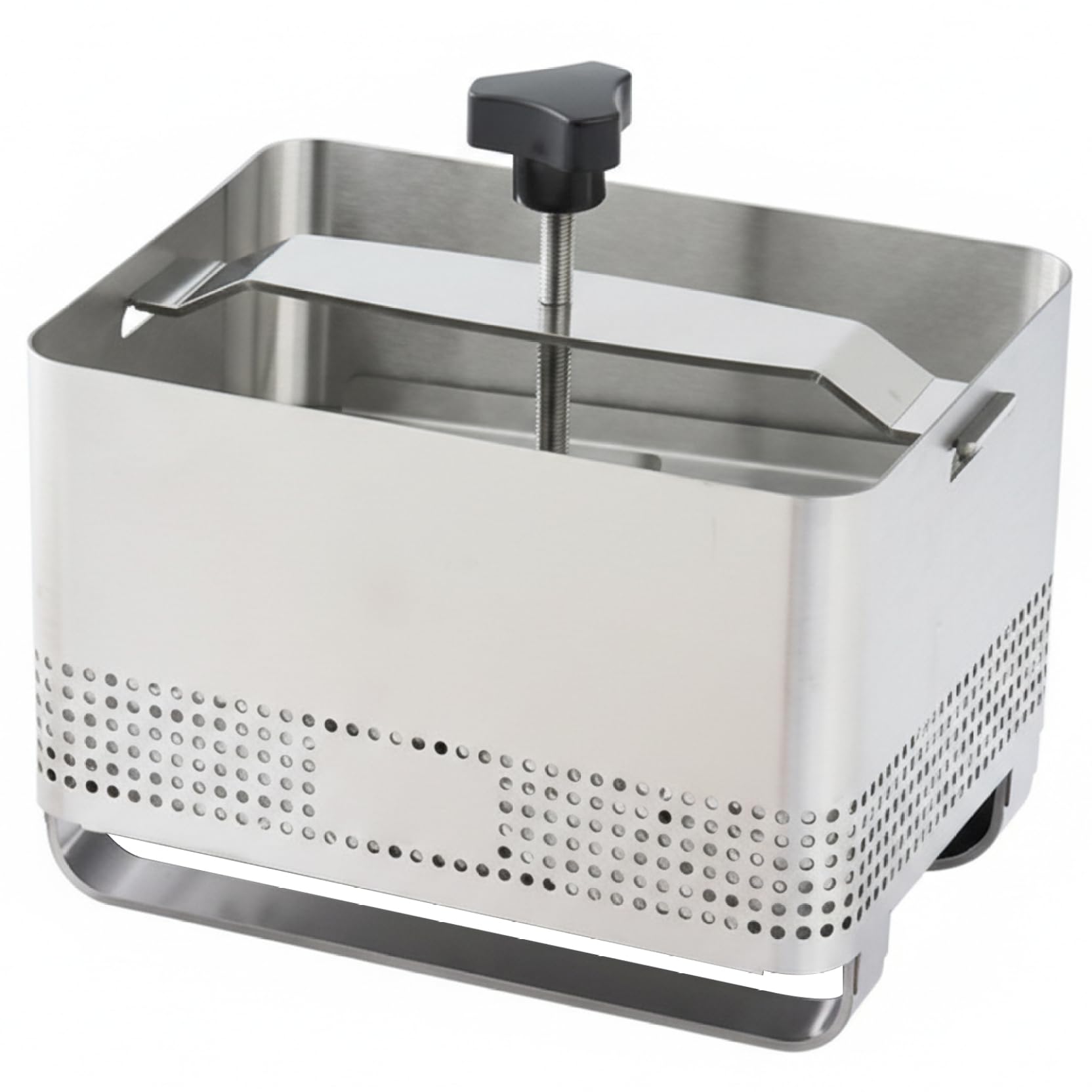 Awnsimfreien Silver Tofu Press Stainless Steel, Tofu Press Stainless Steel - Fast & Easy Homemade, Paneer & Cheese Kit, Includes Drip Tray & Cloth, L, Mold