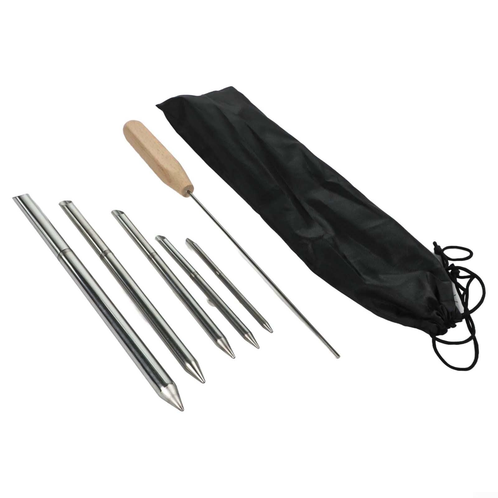 Kit di attrezzi per giunzione di corde Dyneema e corde cave, treccia di 5 dimensioni per Fid Set con asta di spinta in acciaio inossidabile, riparazione e vela