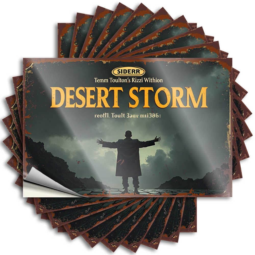 Decals - Custom Cover Desert Storm: The Epic Journey of Temm Toulton's Rizzi Withion for Quick Spring Outdoor Decor(6X9CM)
