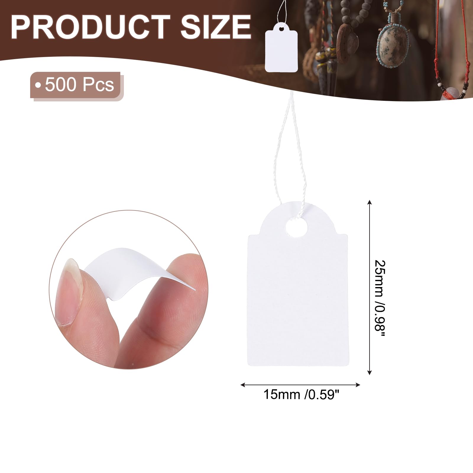 PATIKIL Price Tags with String Attached - Image 2