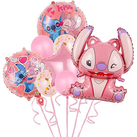 Lilo and Stitch Balloons Stitch Birthday Party Decorations Stitch Theme Latex Balloons Helium Foil Balloons for Kids Birthday Party Cover