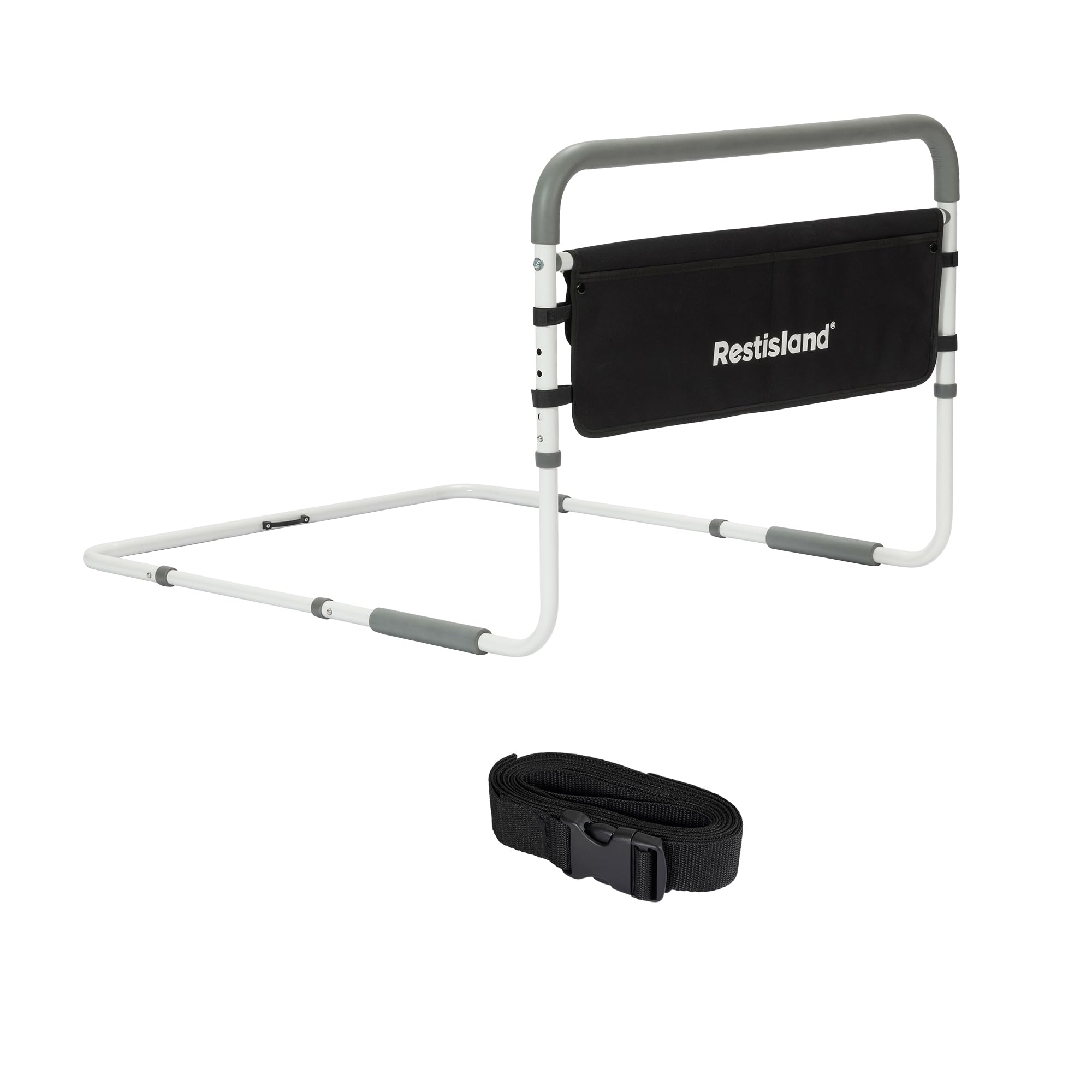 RESTISLAND Bed Rail, Bed Rails for Elderly Adults, Adjustable Bed Support Rails, Seniors Citizens Slides Under Mattressbed Cane Bed Guard Bed Side Hand Bars.