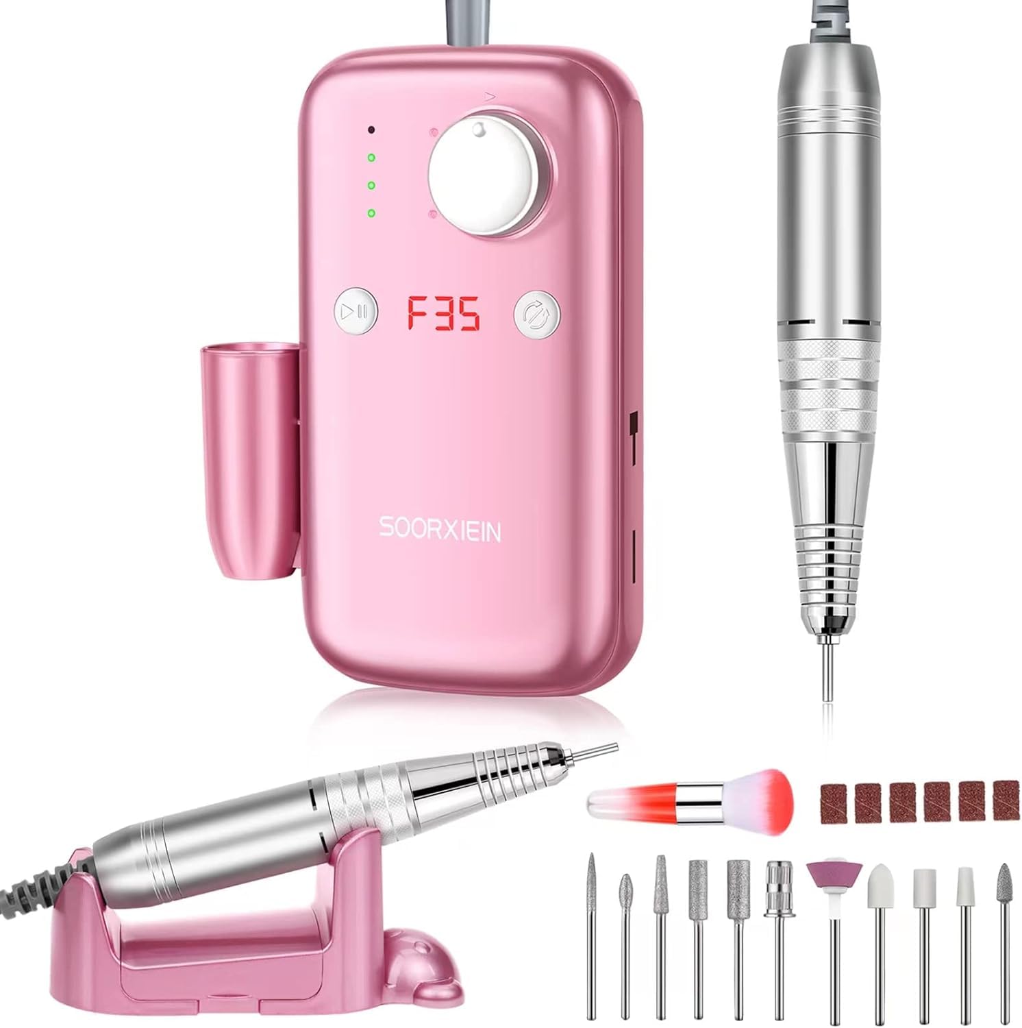 Torno para Uñas Profesional, drill para uñas profesional, lima electrica uñas, 35000 RPM Pulidor Torno de Uñas, Manicura Pedicura Pórtatil Acrilico