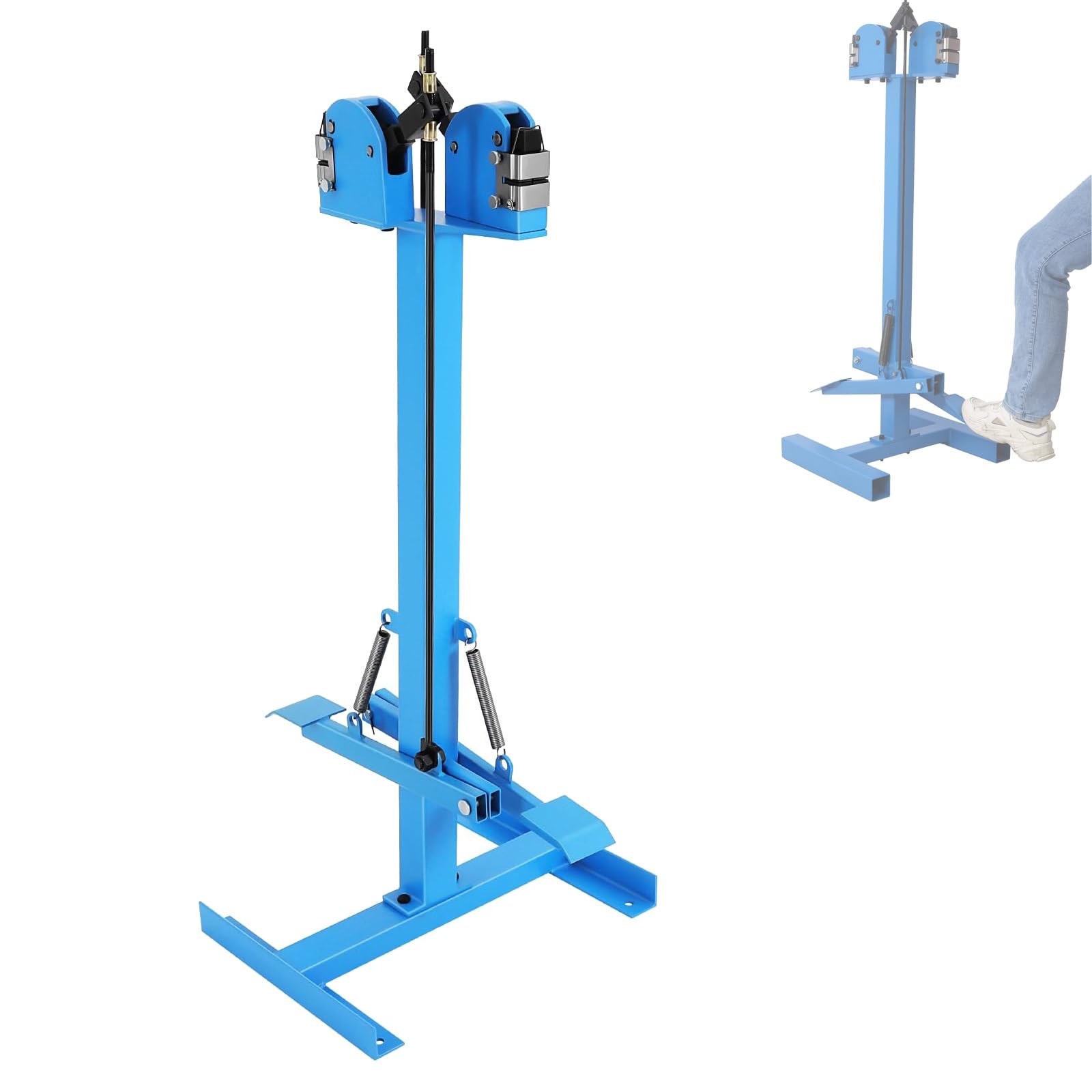 XNZJHPP Manual Metal Shrinker Stretcher - Foot Pedal Bending Machine with Dual Jaws for Car Roof Fabrication & Sheet Metal Forming