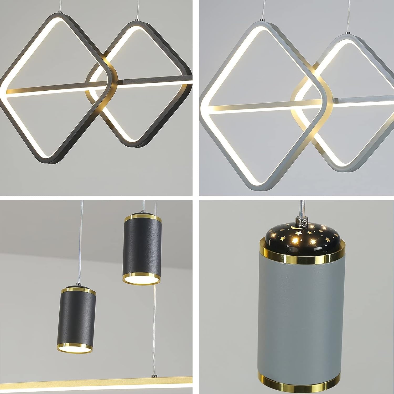 Wisząca lampa LED do jadalni, stołowa, żyrandol, 3-kolorowy ściemniacz, regulacja wysokości, lampa wisząca Sky do biura, jadalni, gabinetu, salonu, lampy kuchenne