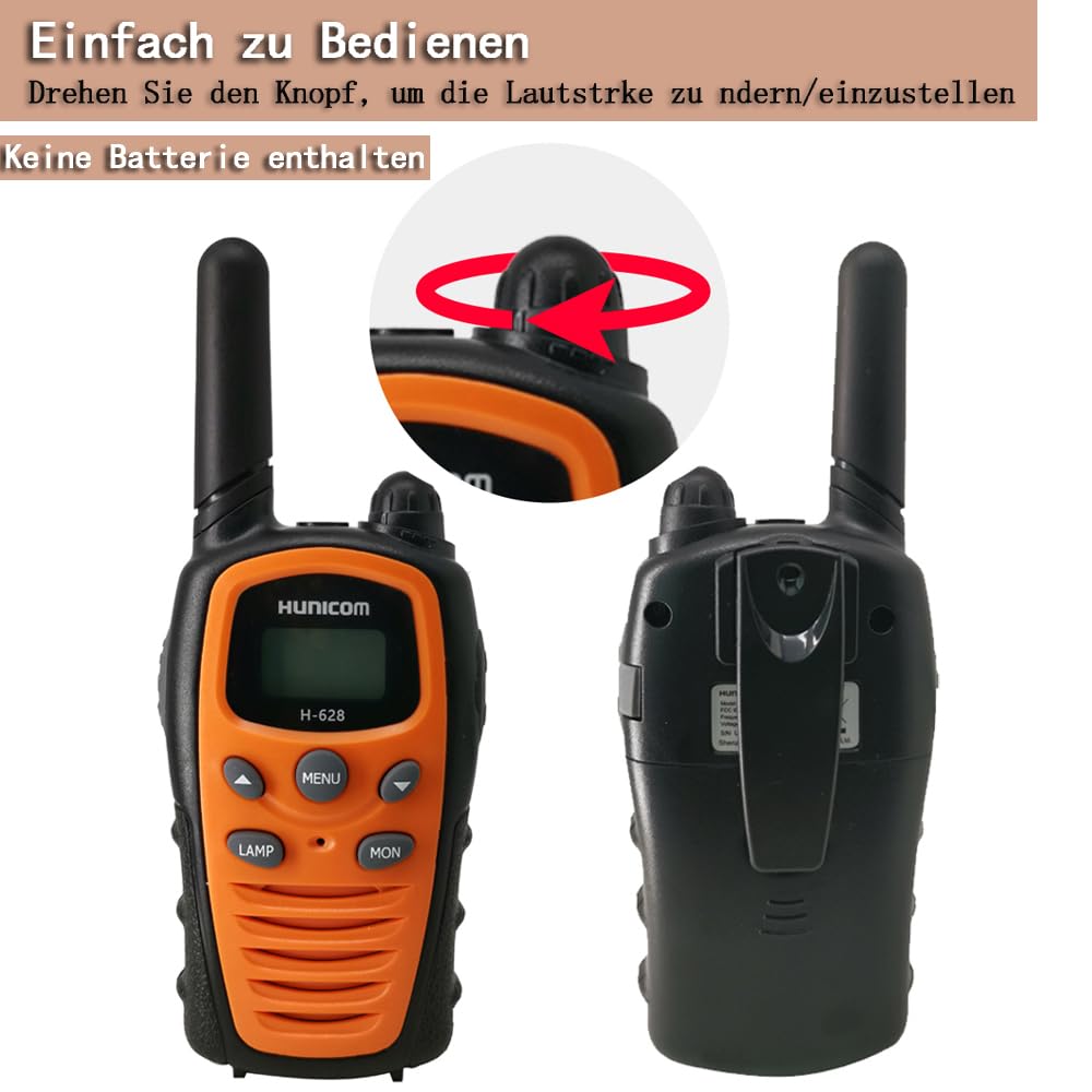 Walkie Talkie per adulti ricetrasmittente, radio a grande raggio, PMR, VOX, con vivavoce, 5 km, con torcia, LED di retroilluminazione - 2
