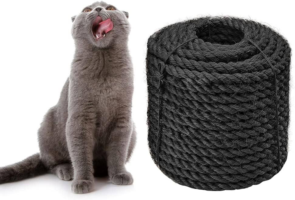 Sisal Rope 6mm for Cat Scratcher Repair and Replace Cat Scratching Post, DIY