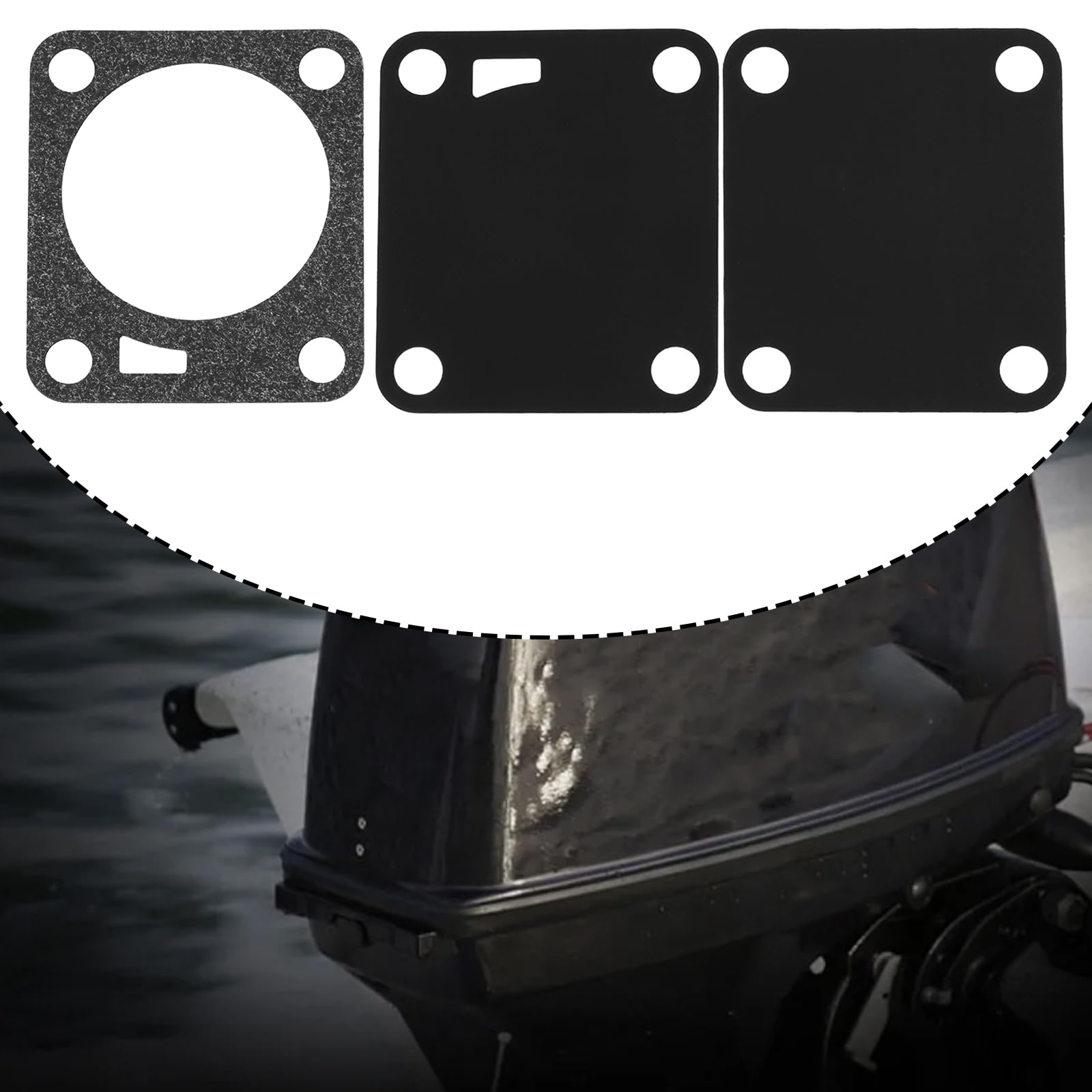 3 juntas de diafragmas de bomba de combustible fueraborda de 2 tiempos 350-04005-0 compatibles con Tohatsu 9.9HP-50HP