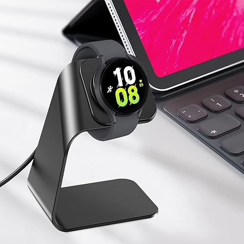 Miniatura 6 de NANW Base de carga compatible con Samsung Galaxy Watch 765 Pro43Active 2 - Cable de carga de repuesto USB, accesorios de soporte de muelle
