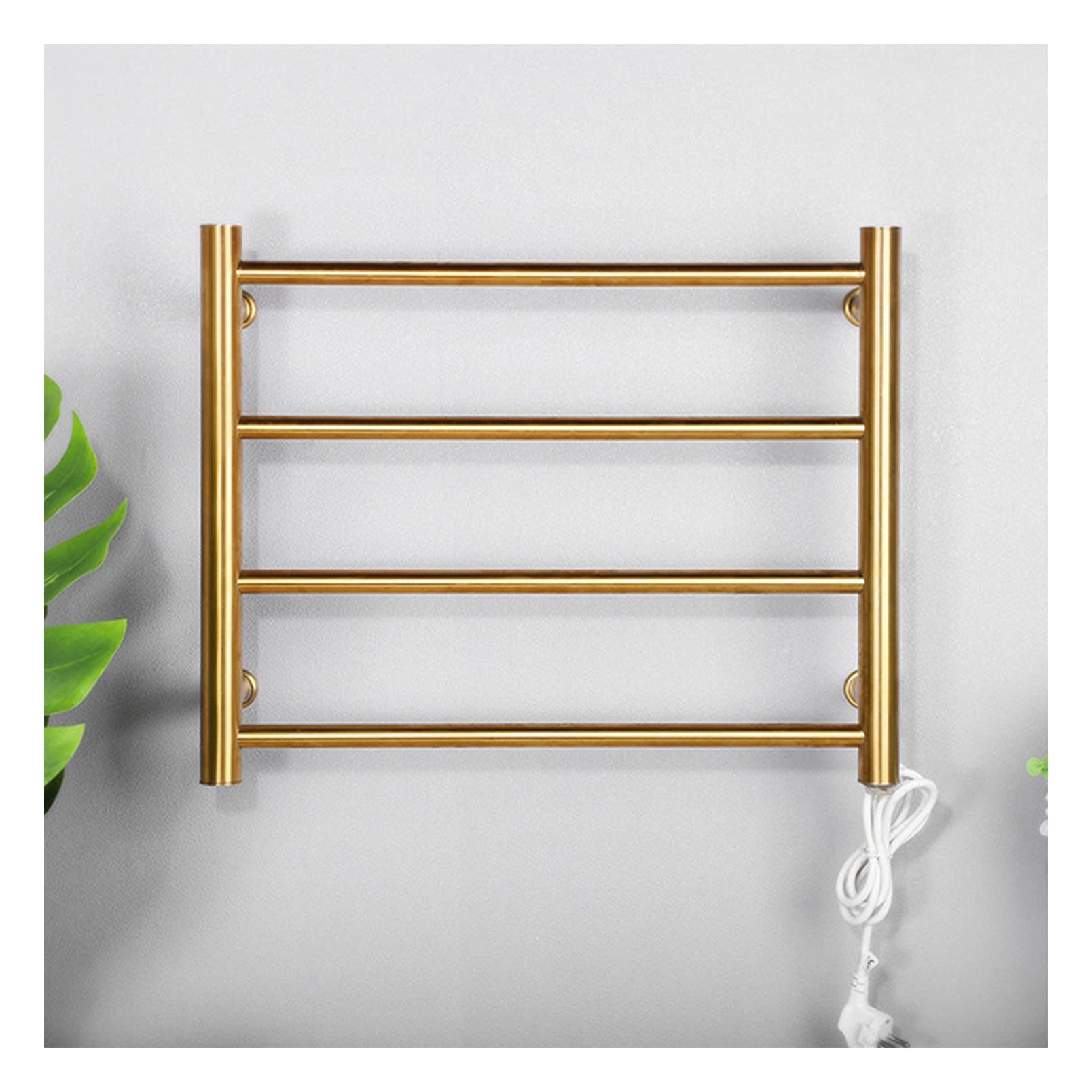 Amazon.co.jp: Electric Towel Warmer Gold, Hardwired and Plug 4 Bar Timer  Polished Towel Heater Rail Electric Heated Towel Rack Lavatory Bath Shower  (Gold Hardwired) : Home u0026 Kitchen