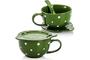 Youeon Set of 2 Jumbo Coffee and Cereal Mug Set