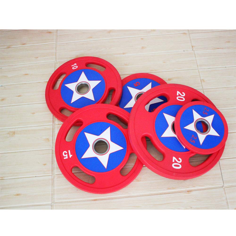 Disque de Poids Olympique, 1 Paire Panneau de Poids Portatif Haltérophilie Poids en Fonte en Caoutchouc Exercice Musculaire à Domicile,2x5kg