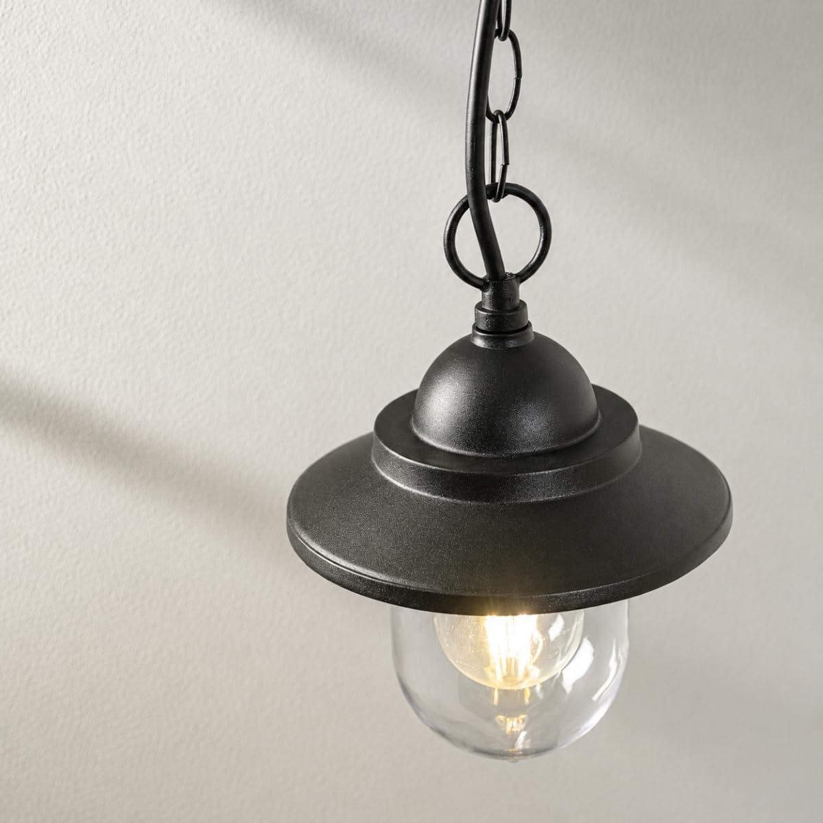 CGC Lighting Coach Lantern Outdoor Wall Light Garden Porch Patio Garden Traditional Conservatory Door Shed Vintage Retro (Black Hanging)-image-25