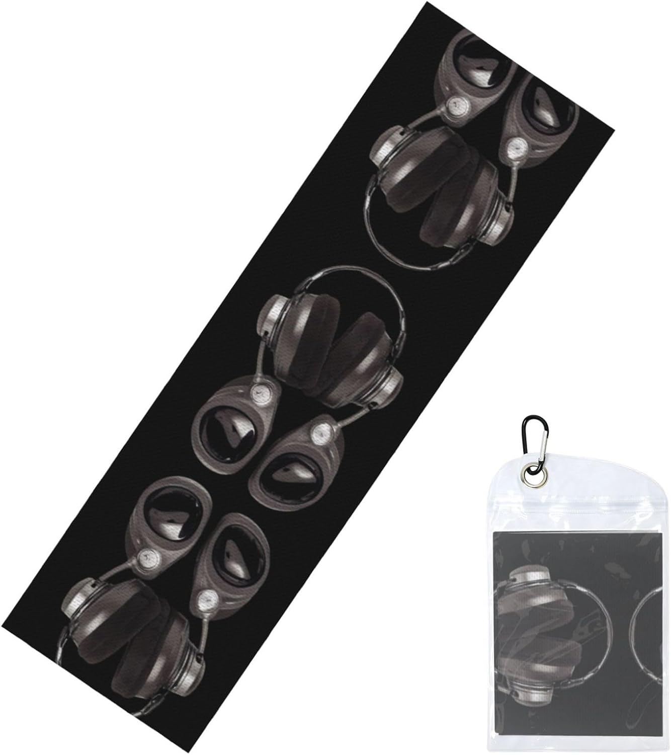Cool Headphones Cooling Neck Towels Wraps, Soft Ice Towel