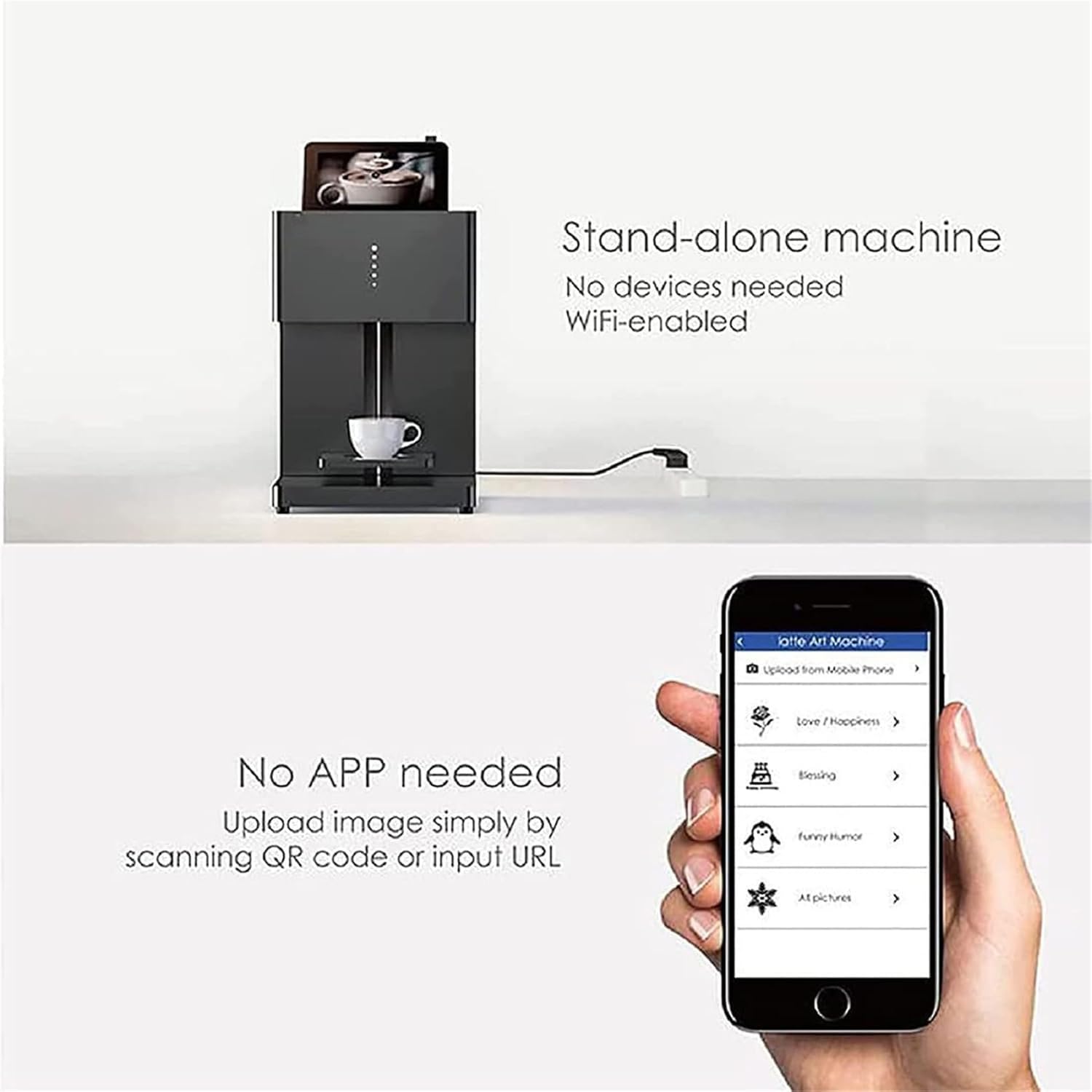 Macchina Per Caffè Latte Art, Stampante Per Caffè Di Qualità Alimentare Stampa Di Immagini Personalizzate, Stampante Alimentare Per Torte, Biscotti E Bevande, Stampa Di Selfie Fotografici