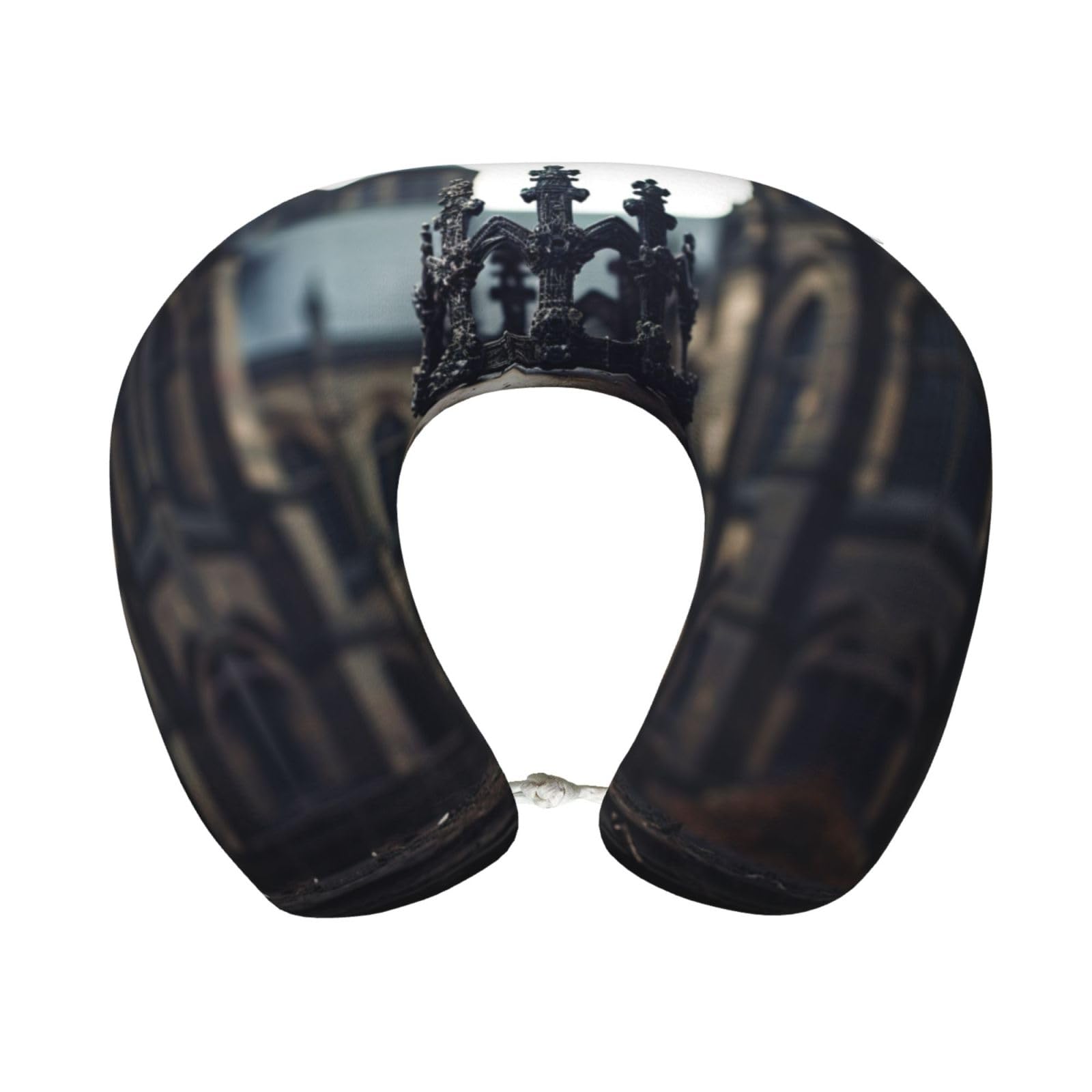 peiyeety Skeleton Print Custom U-Shaped Pillow,Memory Foam Cervical Neck Travel Pillow,for Home,Camping,Travelling