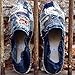 Boro Sashiko Embroidery Handmade Fabric Espadrilles Slip On shoes - Blue (EU Size 34-46) (45)