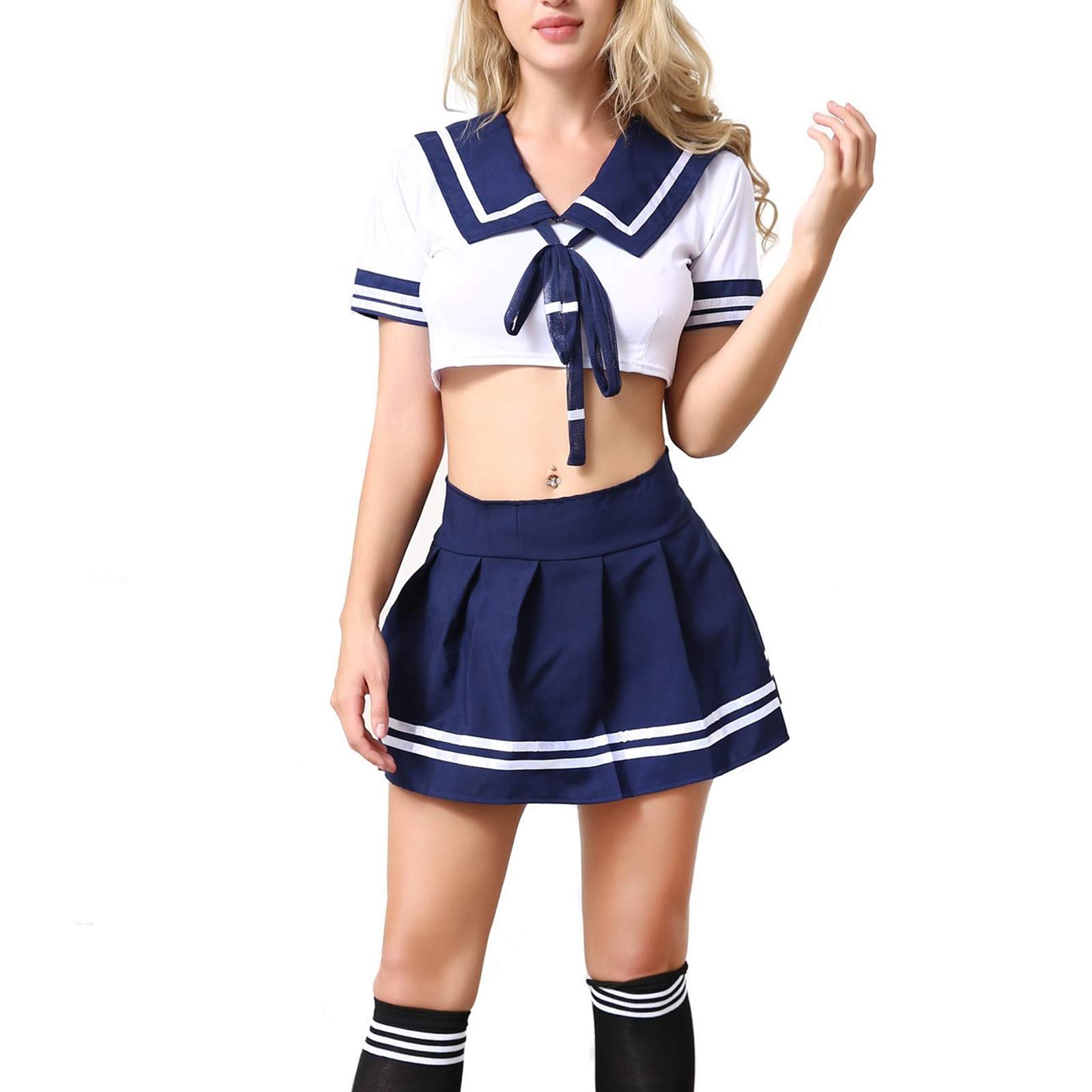 Women Lingerie School Girl Sexy Nightwear Babydoll Teddy One Piece Elegant Gift for Costume Valentine's Day Halloween