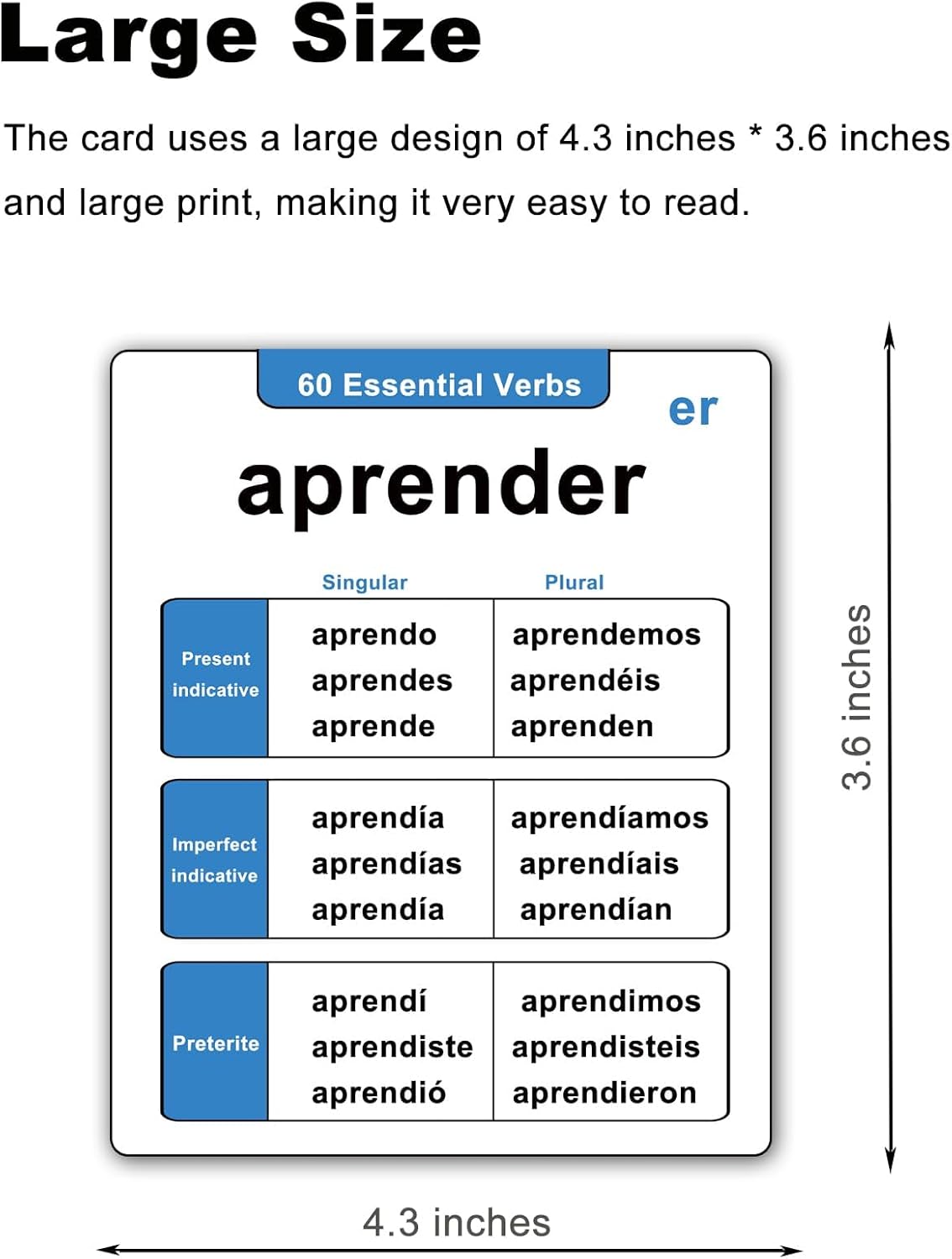 255 Essential Spanish Verbs Flash Cards Conjugation Flashcards (6 Simple Tenses)