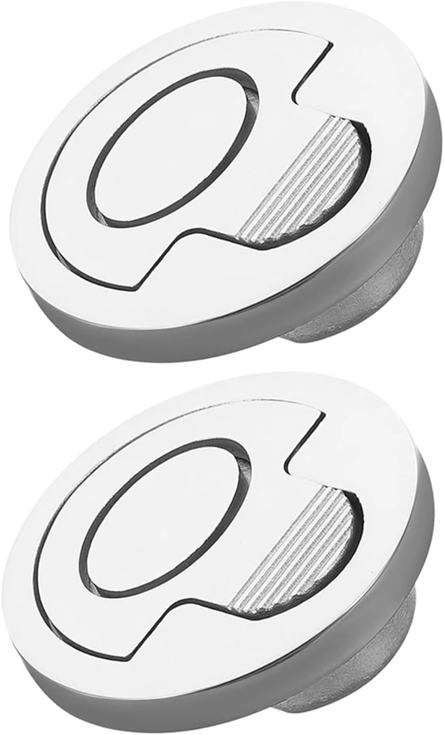 2pcs Boat Deck Hardware Stainless Steel Pull Handle Hidden Latch Turning Lock Lift Hatch Cover Flush Locker Floor Locks