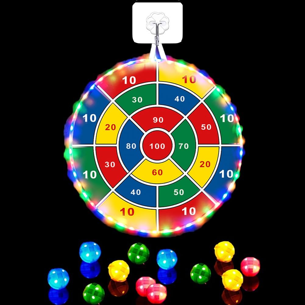 Buy AiFun LED Dart Board for Kids, 29" Light Up Dart Board with LED