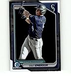 Baseball Trading Card MLB 2024 Bowman Chrome Prospects #BCP-10 Colt Emerson NM Near Mint Mariners