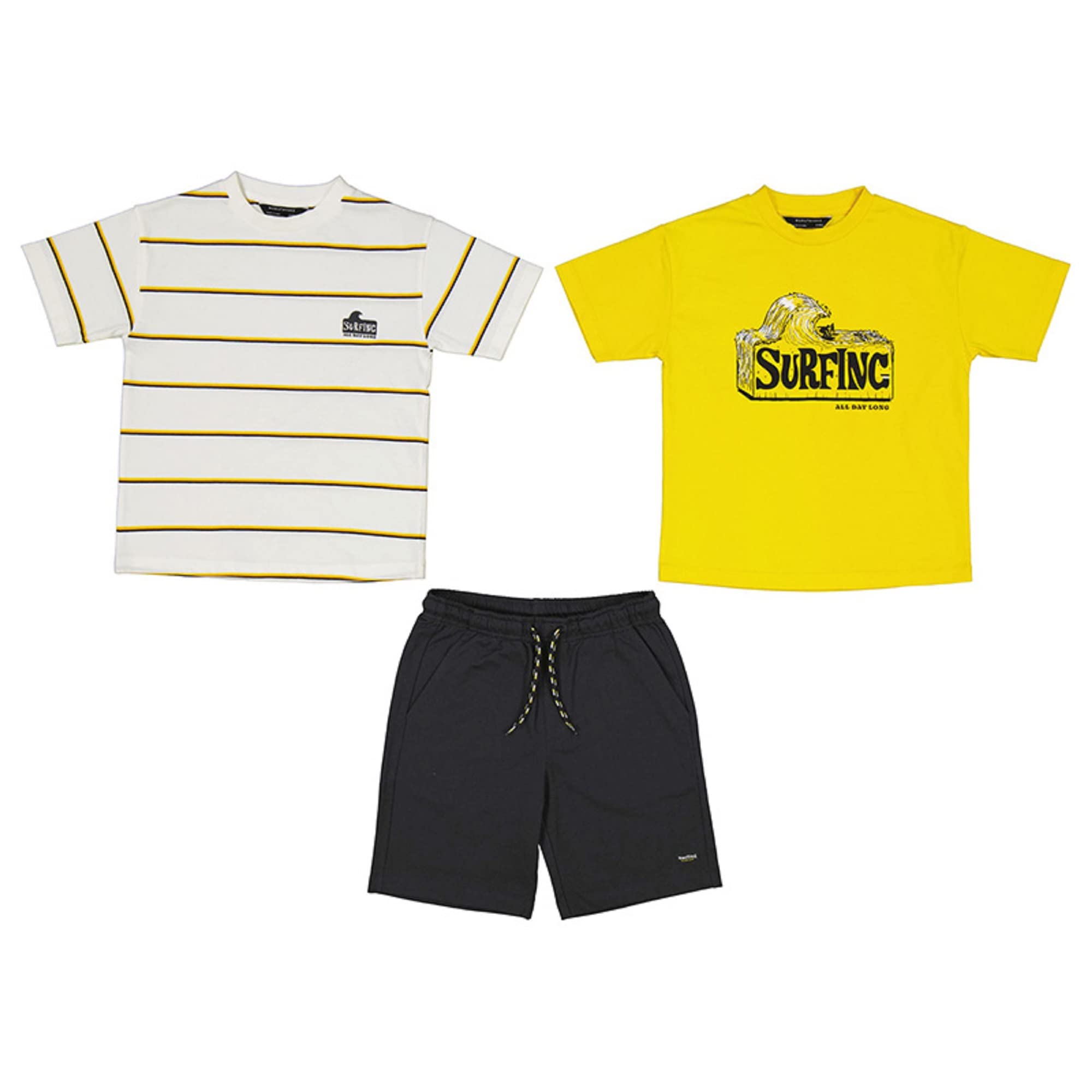 Mayoral Chandal Niño Verano – Conjunto Deportivo- Conjunto Verano Niño - Sport – Pack 3 piezas - Dos Camisetas manga corta y bermuda niño - Ropa de Regalo – Para niños y adolescentes de 8 años a 16 años
