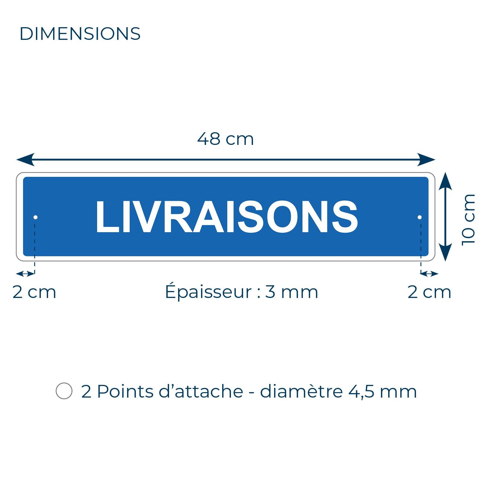 Panneau de signalisation pour parking · Livraisons - 48 x 10 cm