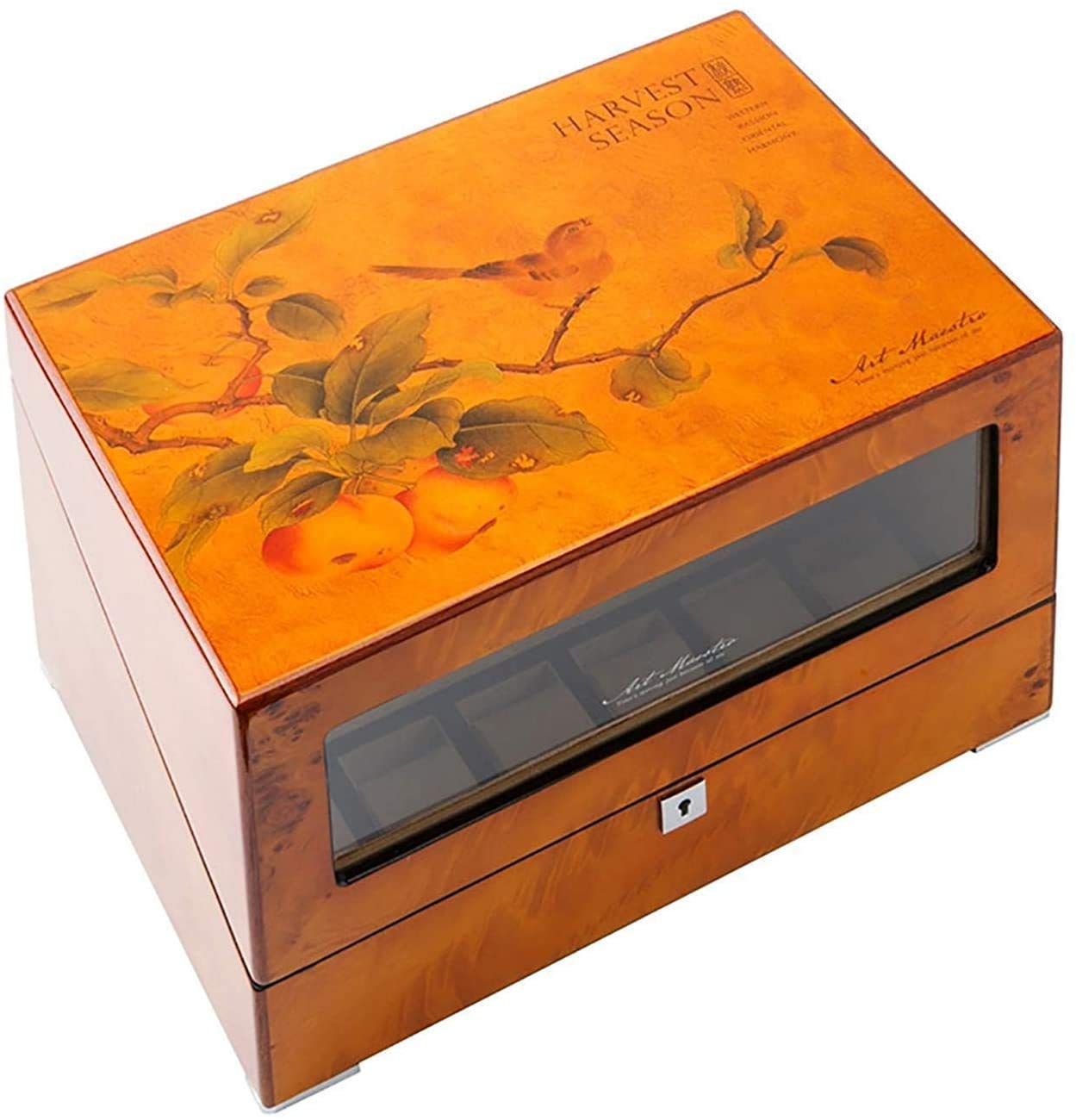 OLSKFUH Automatic Watch Winder Box,4+6 Wooden Silent Watches Winders Display Box Storage Case Brown The New,