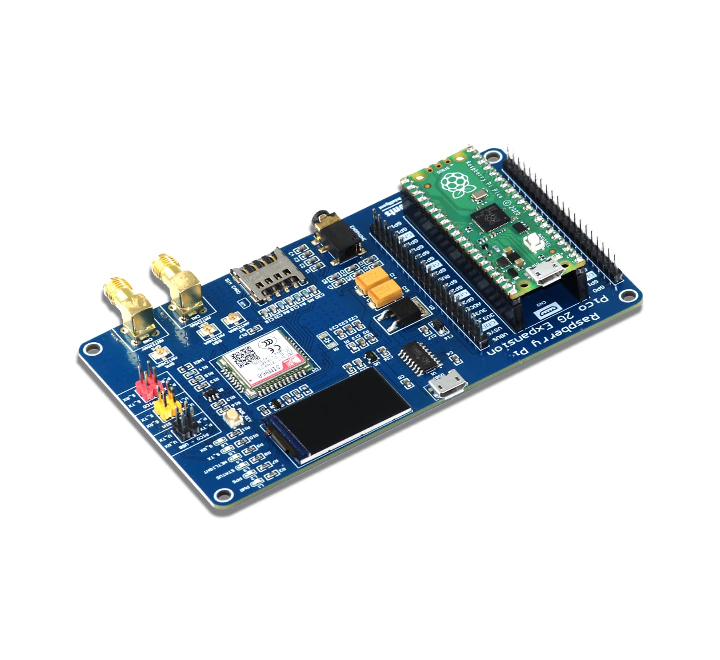sb components Raspberry Pi Pico 2G Espansione QUAD-Band GSM/GPRS/GNSS Espansione per Raspberry Pi Pico, Aggiunge Cellulare e GPS Supporto al Pico