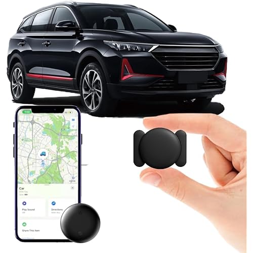Car GPS Tracker for Vehicles Worldwide GPS Tracker for Vehicles Work with Find My (iOS Only), Car Vehicle Tracking Anti-Lost Locator with App for Cars, Wallet, Pets, Luggage (Black)