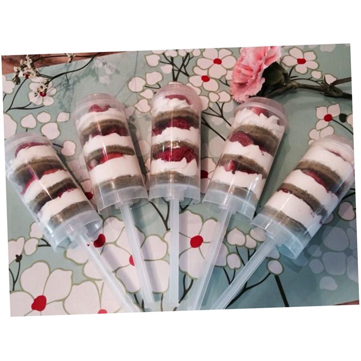 STOBAZA Cupcake Push Containers 10pcs Cake Push Tube Wedding Party Decorations Cake Cups Easy to Clean