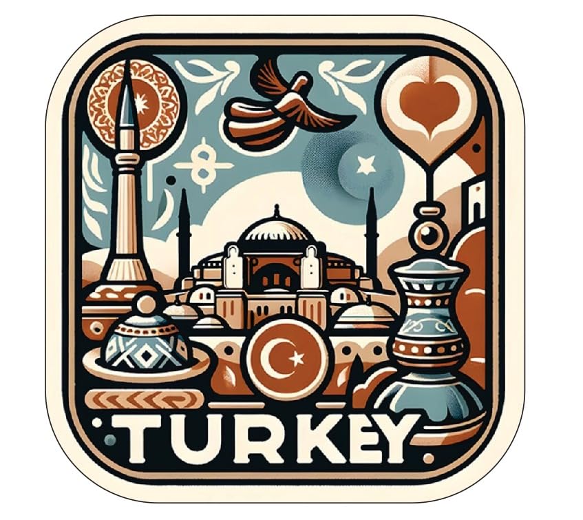 Skywalk Souvenir Turkey Wooden Fridge Magnet (Multicolor) M-784